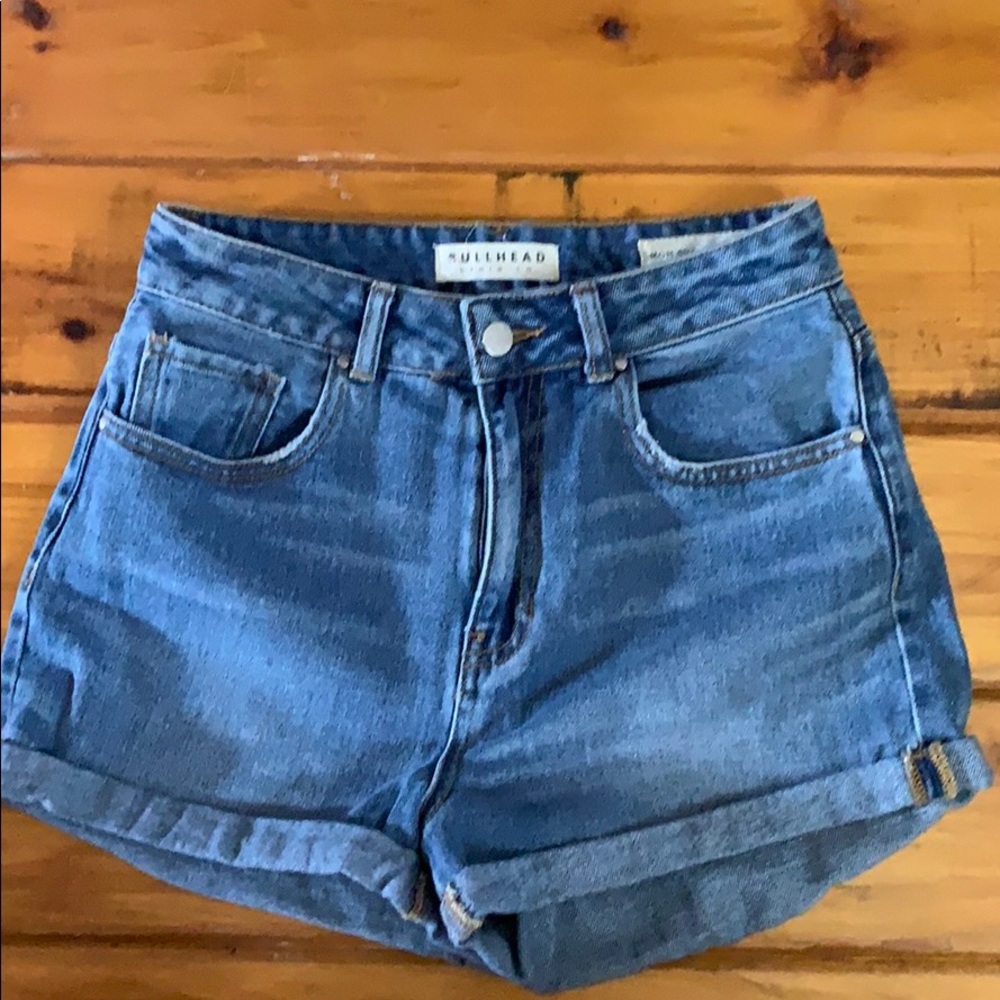Denim jean high waisted shorts